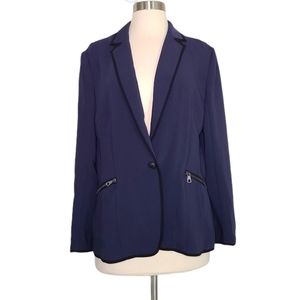 Rag & Bone Blue Black Single Button Blazer